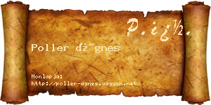 Poller Ágnes névjegykártya